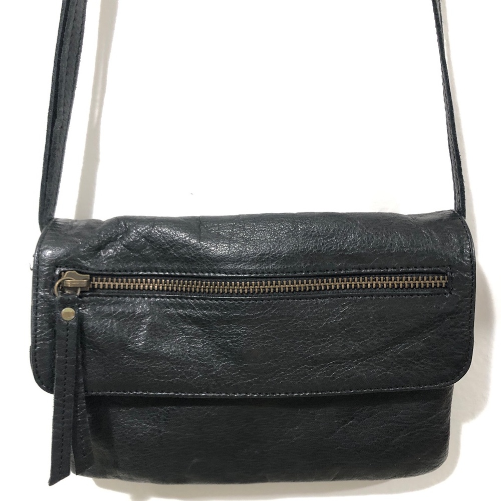 Day & Mood Black Leather Crossbody - Hazle Style